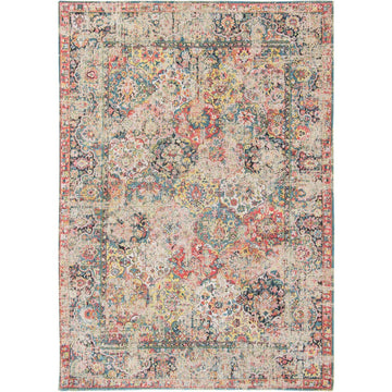 Louis De Poortere Antiquarian Bakhtiari 8712 Janiserry Multi Washable Polyester Flatweave Eco-Rug-Louis De Poortere-Rug Love - The Most Loved Rug Store